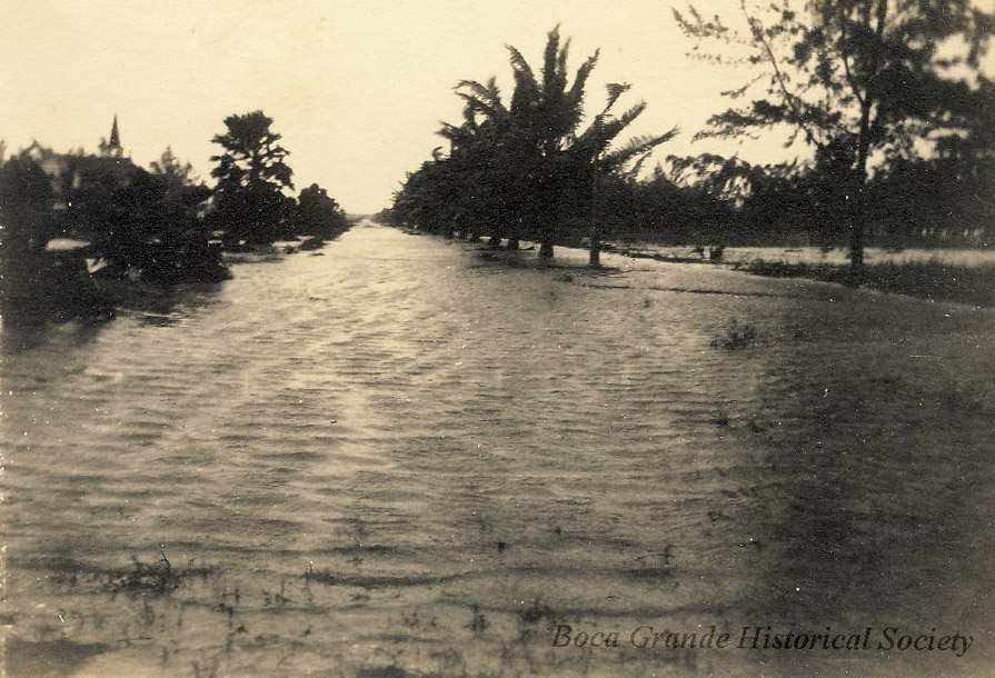 Flooding on Gilchrist after the 1921 hurricane