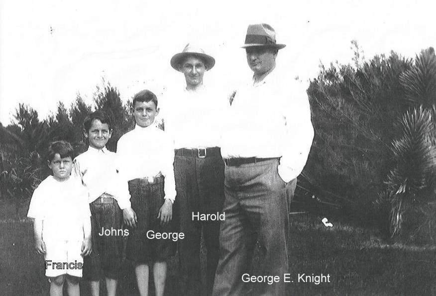 Captain George Knight and his children Harold, George, Johns, and Francis
